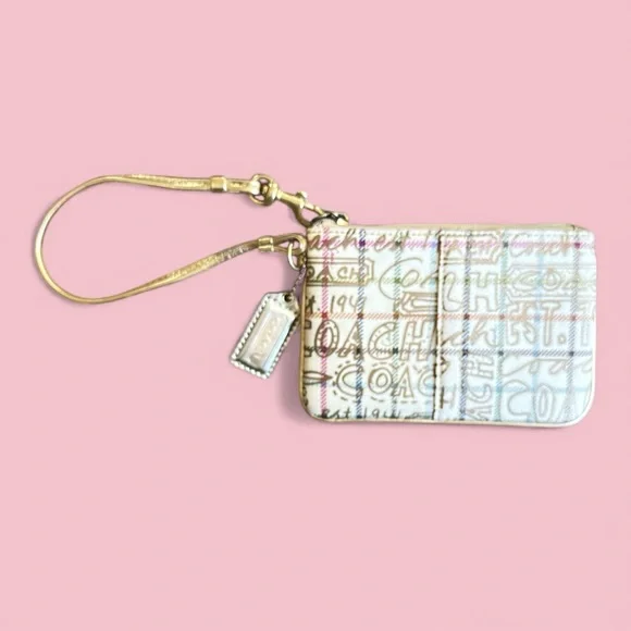 NWOT Coach Graffiti Multicolor Wristlet NWOT w/ Gold Strap – Holiday Glam 🎄✨ - Picture 3 of 5